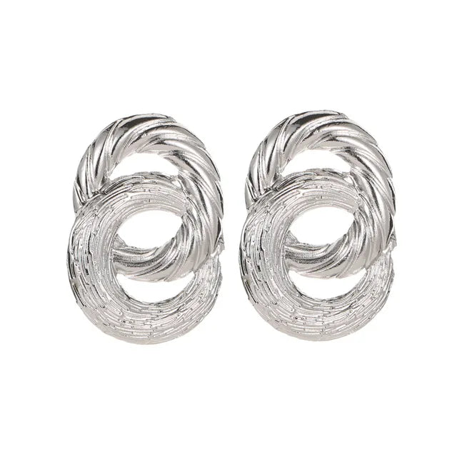 Double Round Earrings