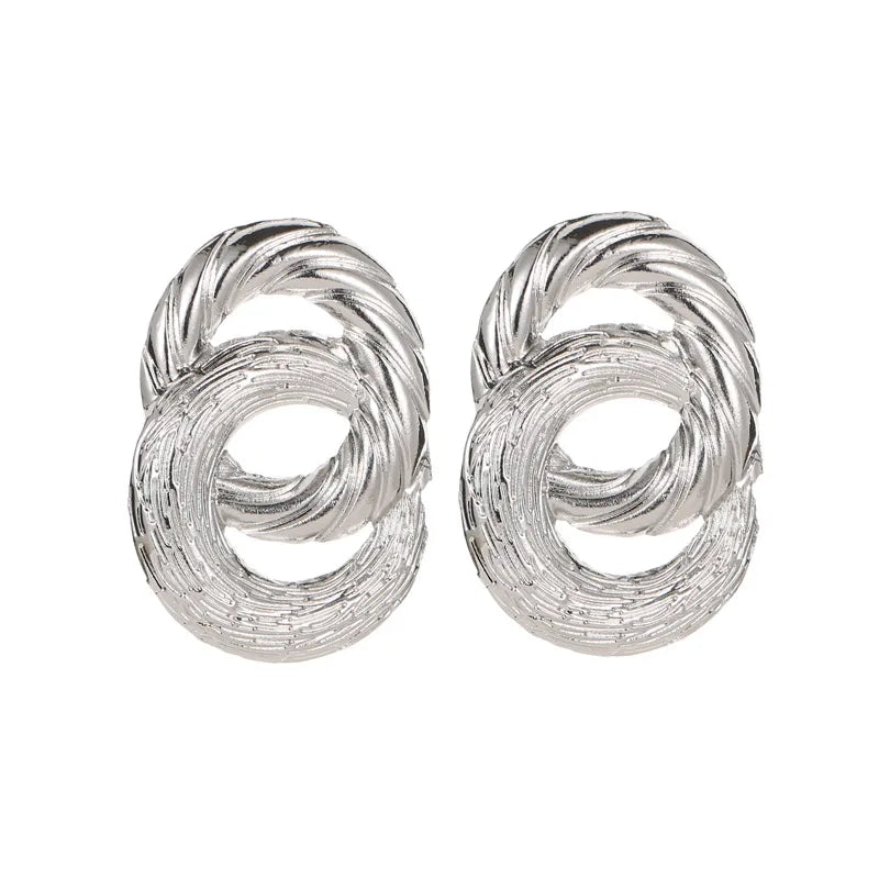 Double Round Earrings