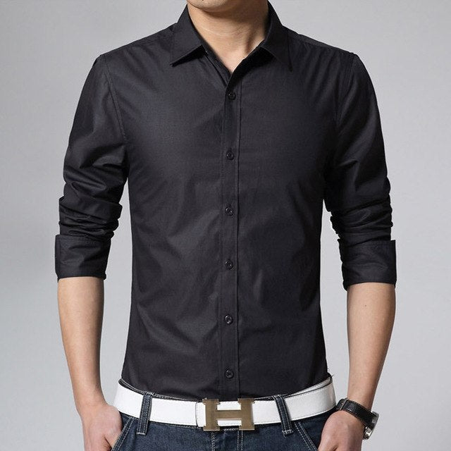 6 colors Men's Long Sleeve -Slim