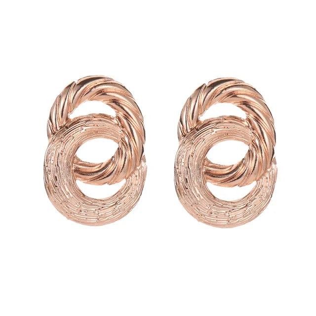 Double Round Earrings