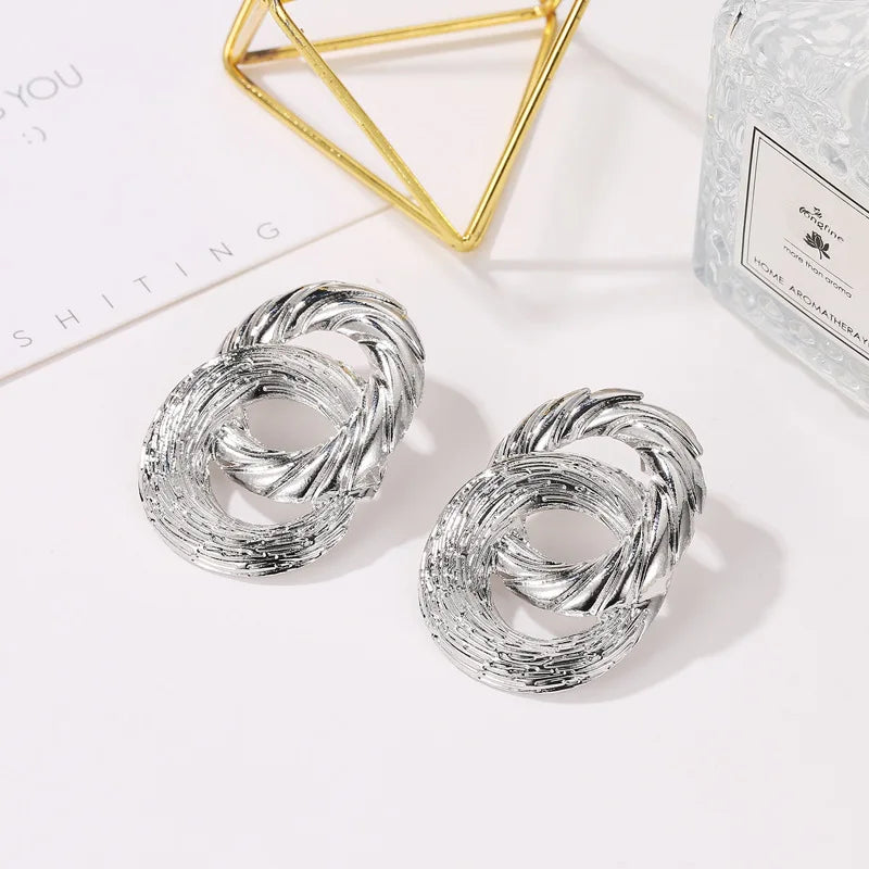 Double Round Earrings