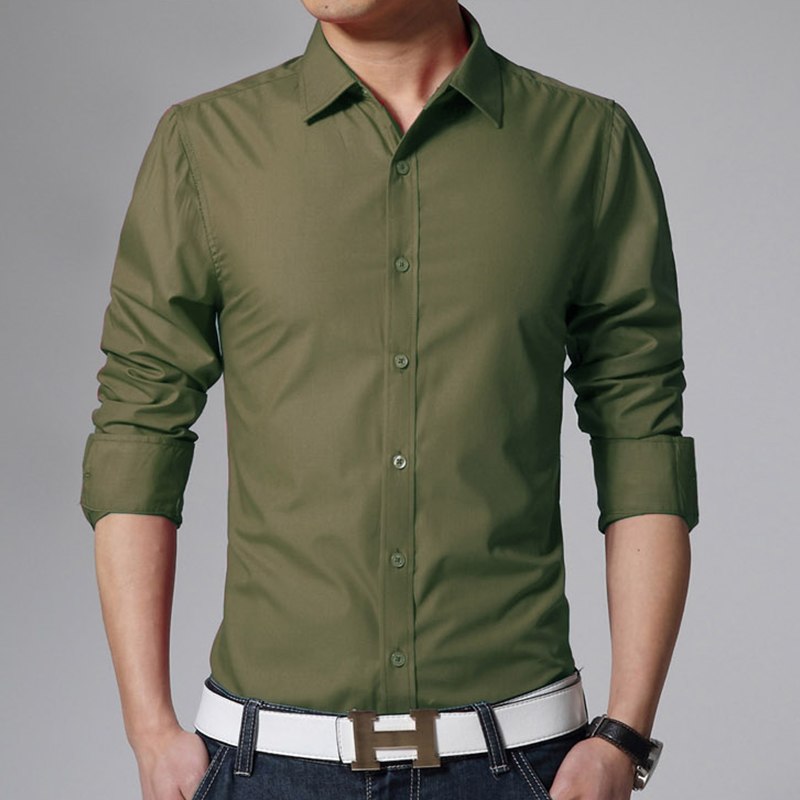 6 colors Men's Long Sleeve -Slim
