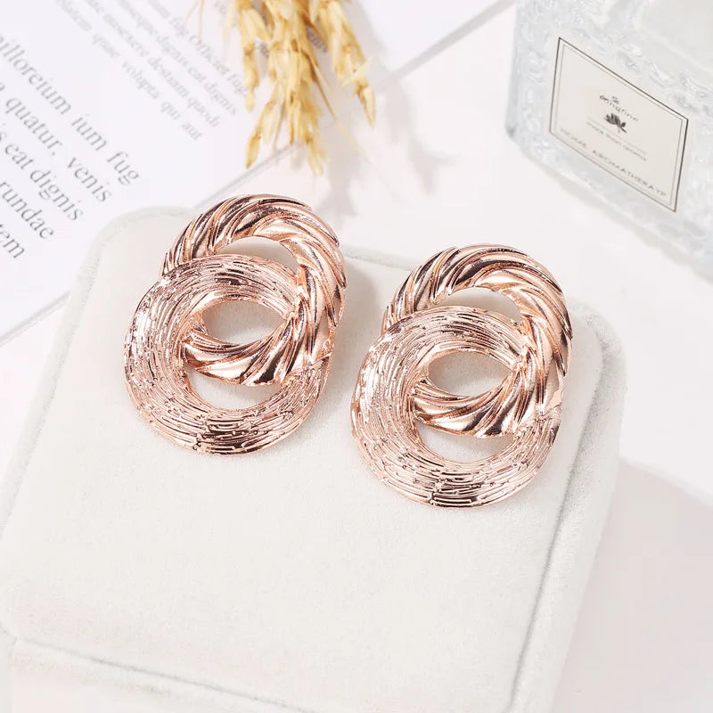 Double Round Earrings