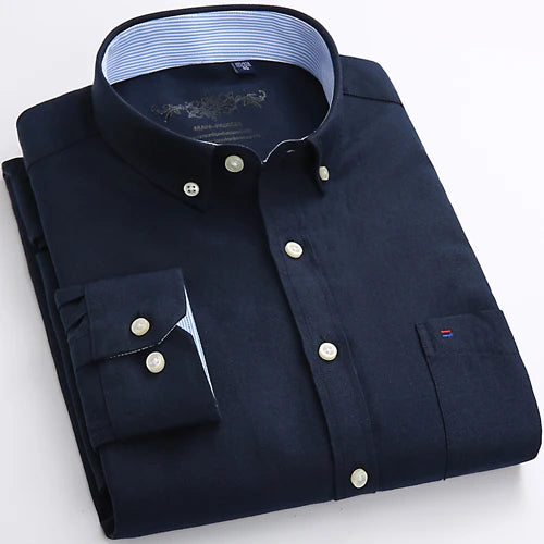 Men's Long Sleeve Button Down Dress Shirt
