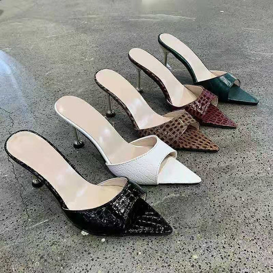 Pointed toe stiletto heels