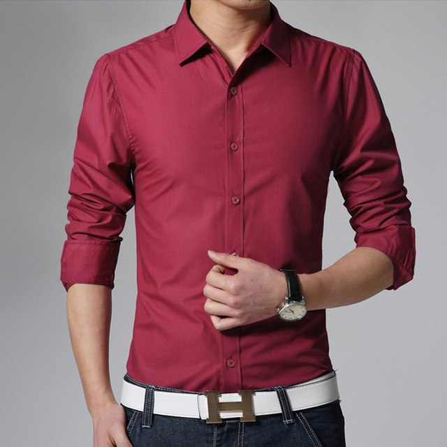6 colors Men's Long Sleeve -Slim