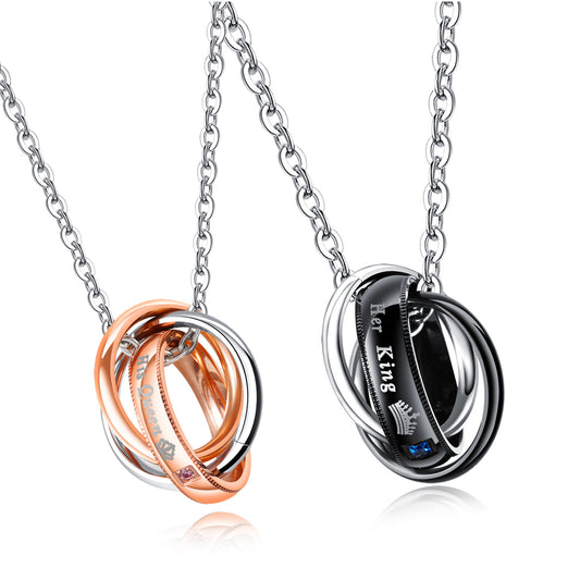 King - Queen - Couple Necklace
