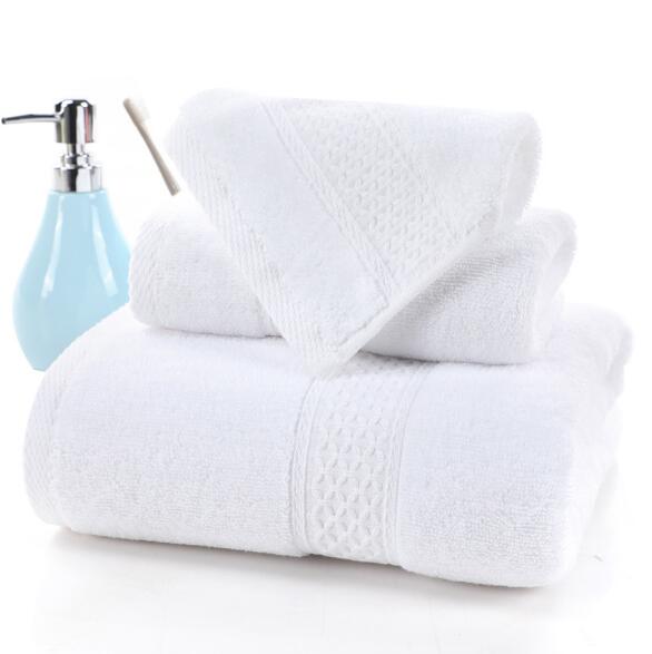 3pcs Solid 100% Cotton Bath Towels