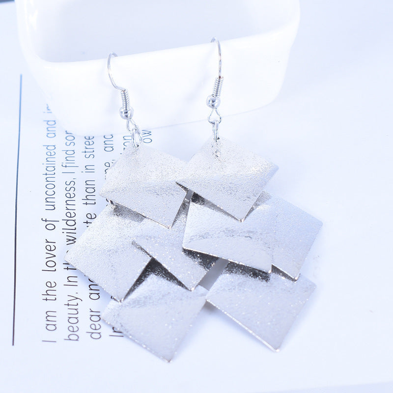Diamond Leaf Tassel Earrings