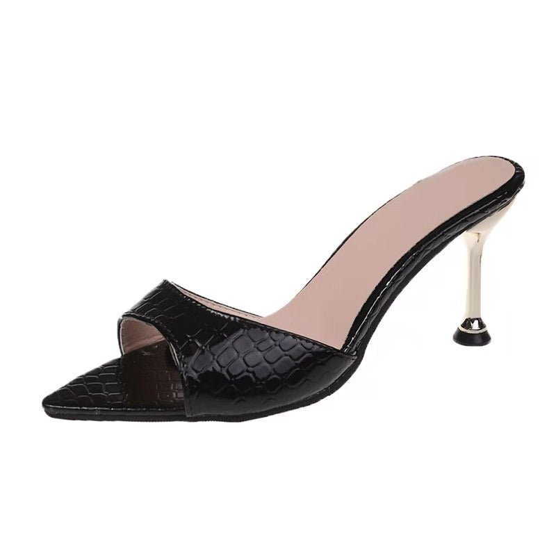 Pointed toe stiletto heels
