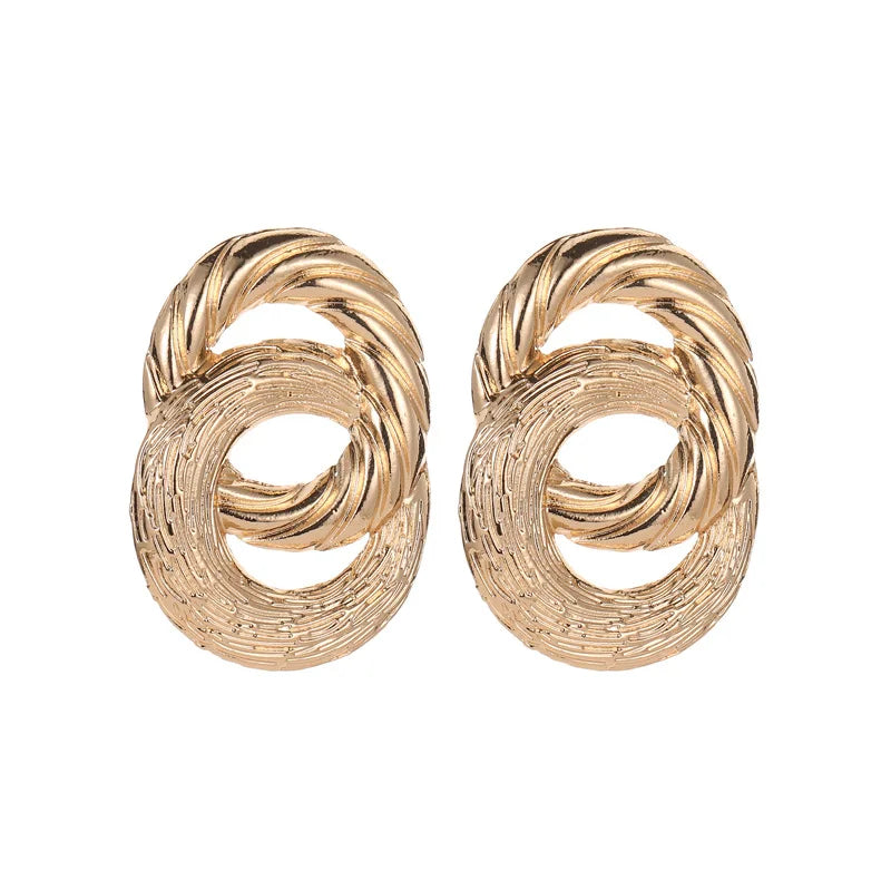 Double Round Earrings