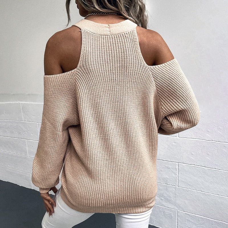 Shoulderless Sweater