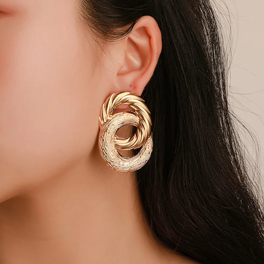 Double Round Earrings