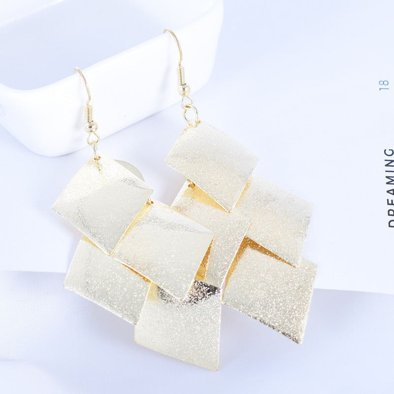 Diamond Leaf Tassel Earrings